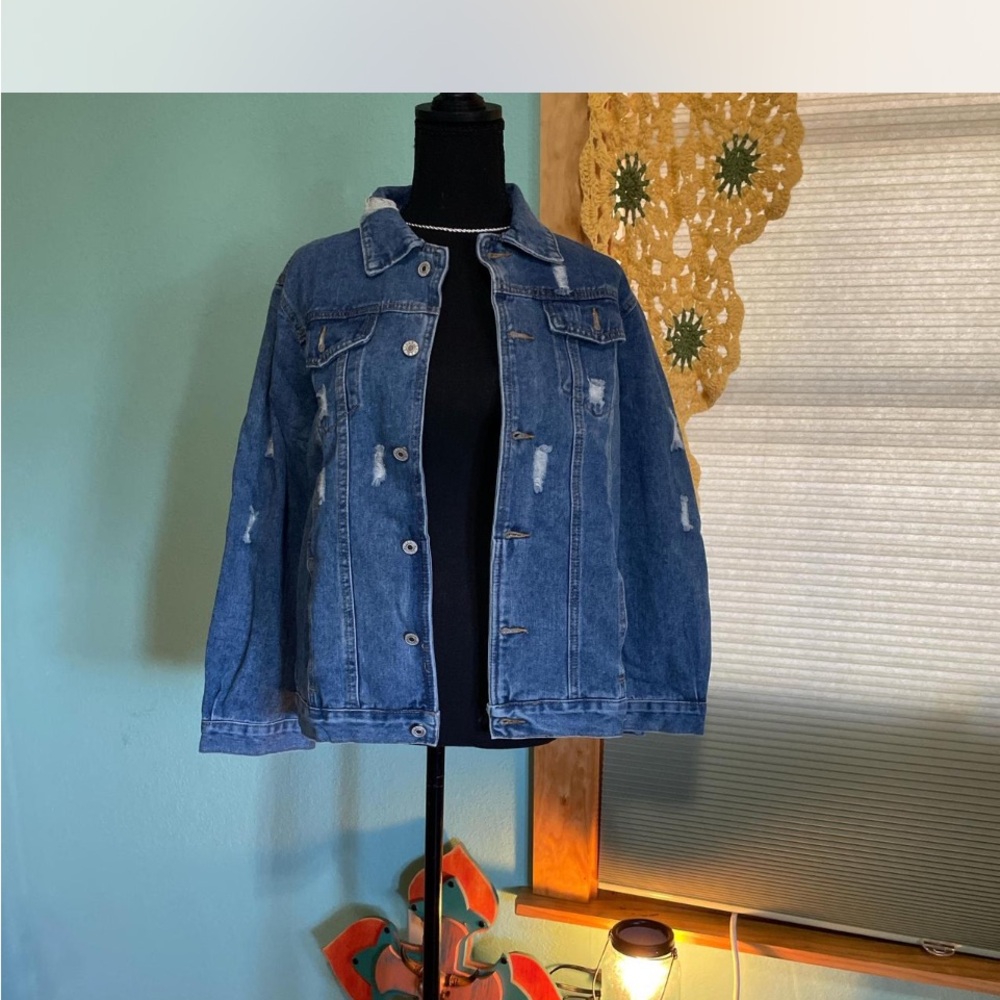 Judy bridal  Distressed Denim Jacket